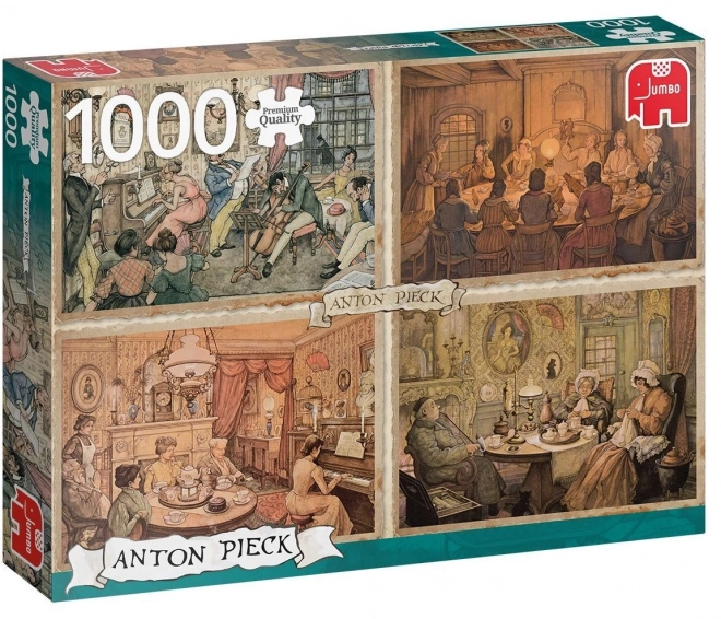 Ensemble de puzzle rencontre dans le salon 1000 pièces