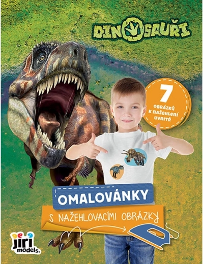 Livre de coloriage avec motifs thermocollants dinosaures