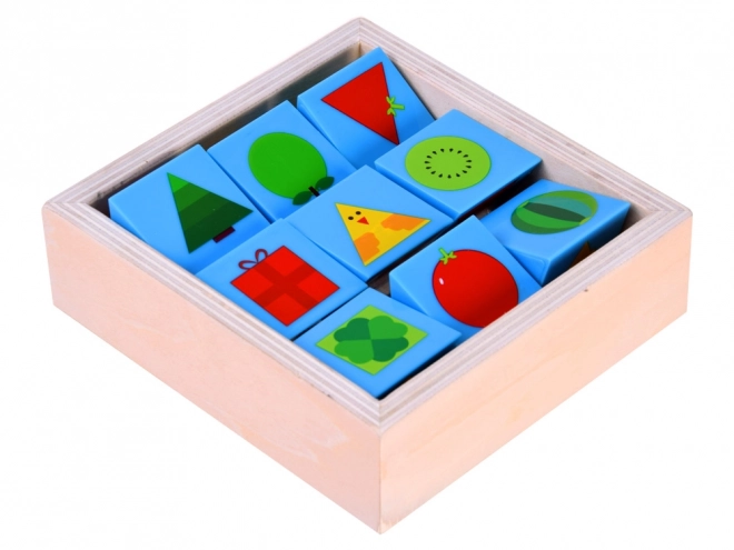 Cubes éducatifs en bois avec images