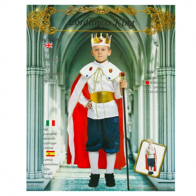 Costume de roi de carnaval taille M