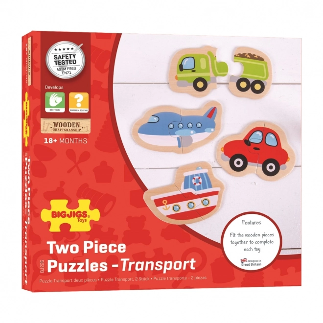Bigjigs Toys Puzzle facile Moyens de transport