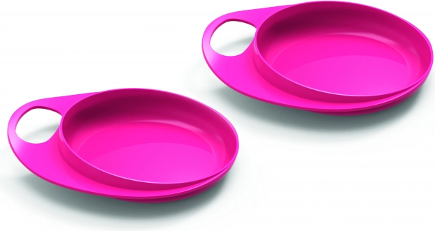 Assiettes à bord haut Pastel Pink, 2 pcs