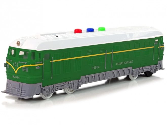 Train à friction 1:32 Vert avec sons et lumières