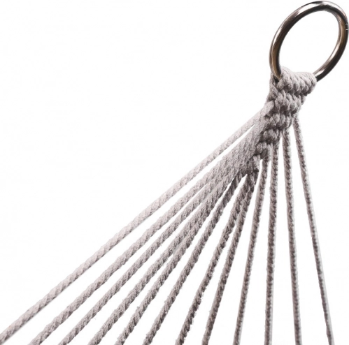 Hamac de jardin Boho avec franges gris 200 cm
