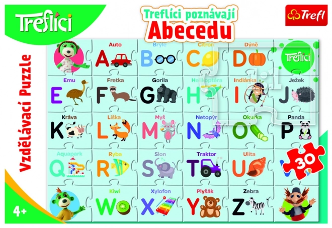 Puzzle Treflíci apprennent l'alphabet 30 pièces