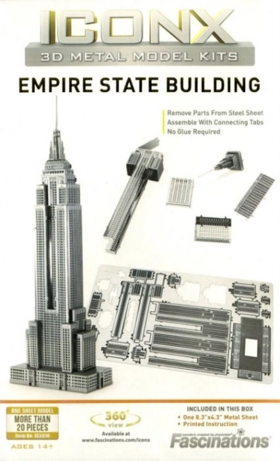 Modèle métallique 3D Empire State Building METAL EARTH