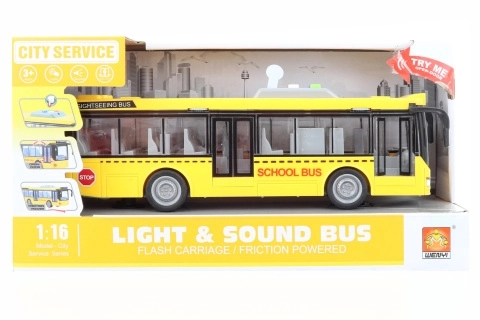 Bus scolaire à piles avec lumières et sons
