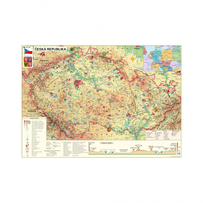 Puzzle Carte de la République Tchèque - 500 pièces