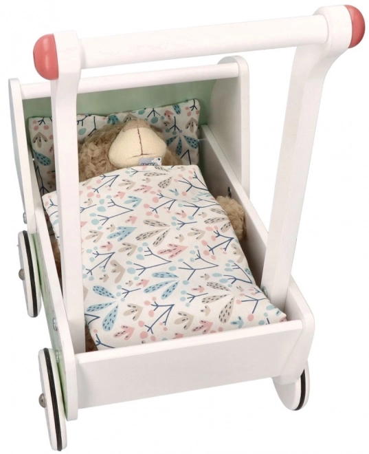 Poussette en bois pour poupées