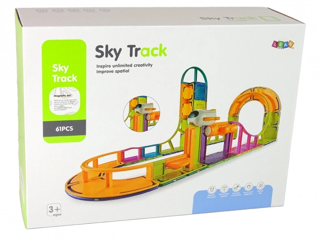 Cubes magnétiques de construction Sky Track 61 pièces
