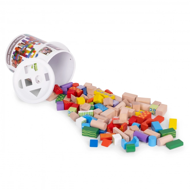 Jeux de construction en bois pour enfants avec boîte de tri ECOTOYS