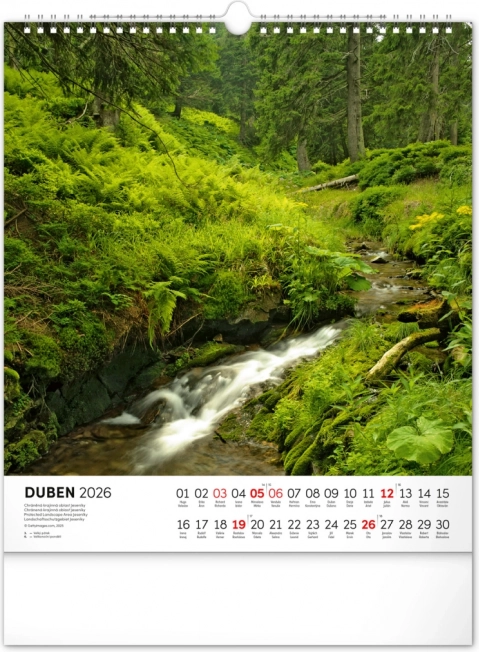 Calendrier mural Balades dans le paysage morave 2026