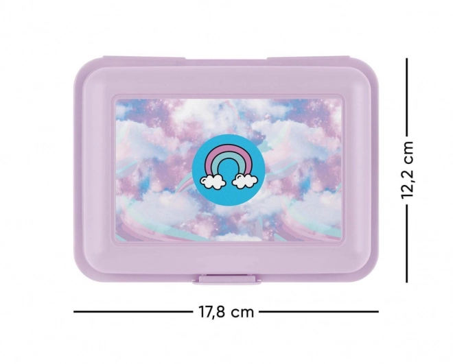 Boîte à déjeuner en plastique violet avec motif Ciel