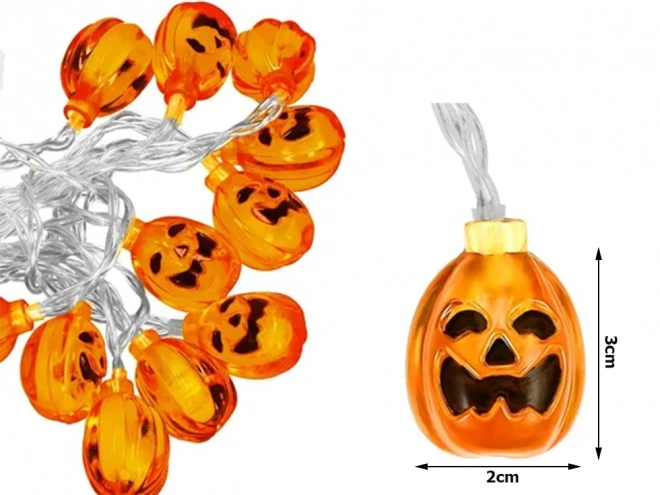 Guirlande suspendue LED citrouille pour Halloween