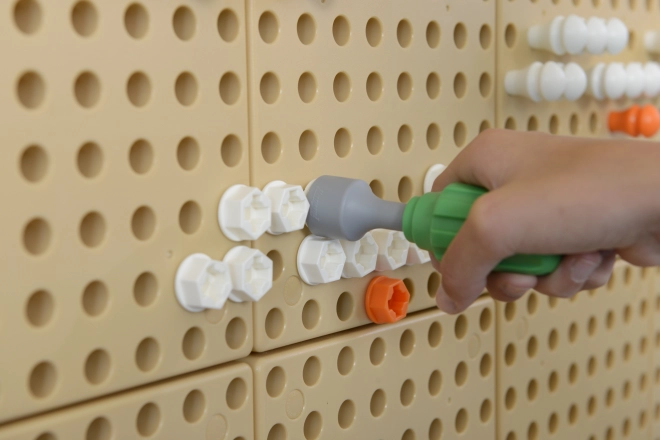Masterkidz ensemble d’outils avec perceuse et 8 éléments pour tableau scientifique-créatif STEM