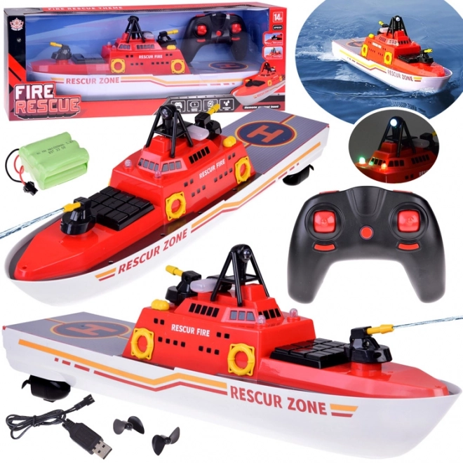 Bateau de Sauvetage Pompiers Télécommandé