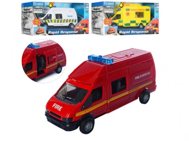 Voiture métallique Rapid 1:48 avec son