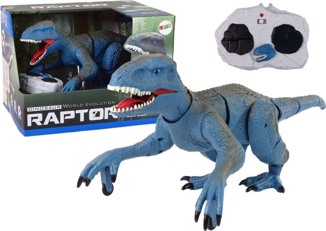 Vélociraptor bleu télécommandé