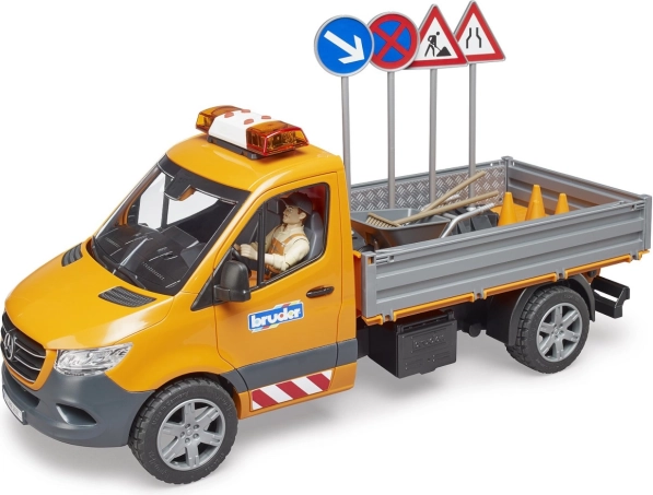 Bruder véhicule d’entretien routier Mercedes‑Benz Sprinter avec figurine et accessoires