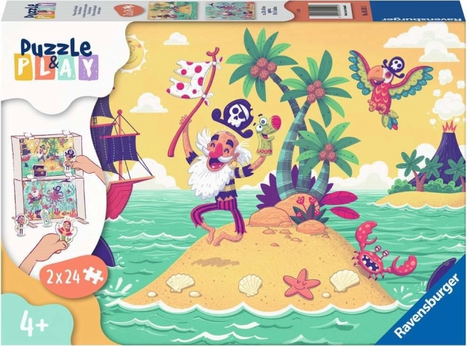 Ravensburger Puzzle & Play : aventure pirate 2×24 pièces