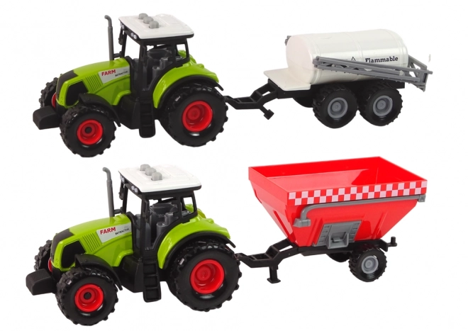 Grand tracteur avec LED lumières et sons - ensemble de 2 machines agricoles