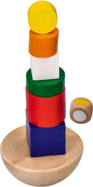 Tour d’équilibre de voyage GOKI – jeu en bois pour développer la motricité