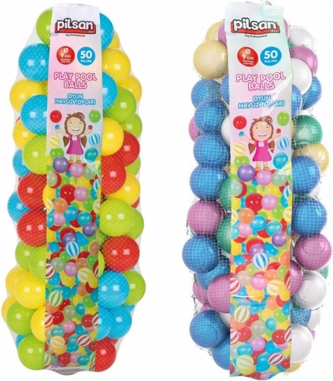 Ballons pour piscine 9 cm 50 pcs dans le filet