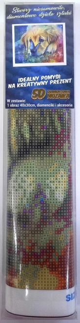 Norimpex Peinture diamant Chien avec papillon 30x40cm