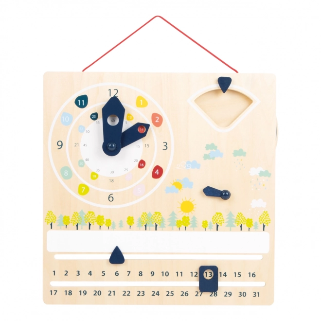 Calendrier didactique Small Foot avec horloge