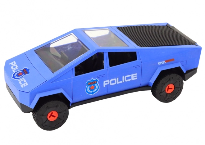 Kit de construction Voiture moderne avec quad et caravane pour bricoleurs Bleu
