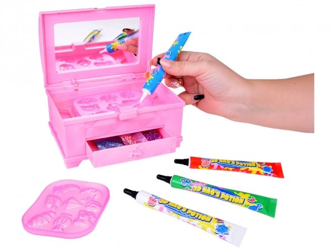 Kit créatif pour fabriquer des bijoux avec des gels magiques