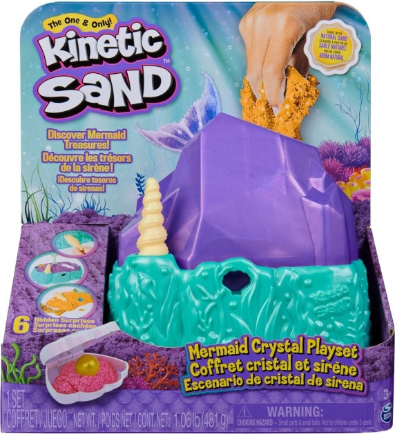 Kinetic Sand sirène – set pailleté avec boîte cristal, 480 g
