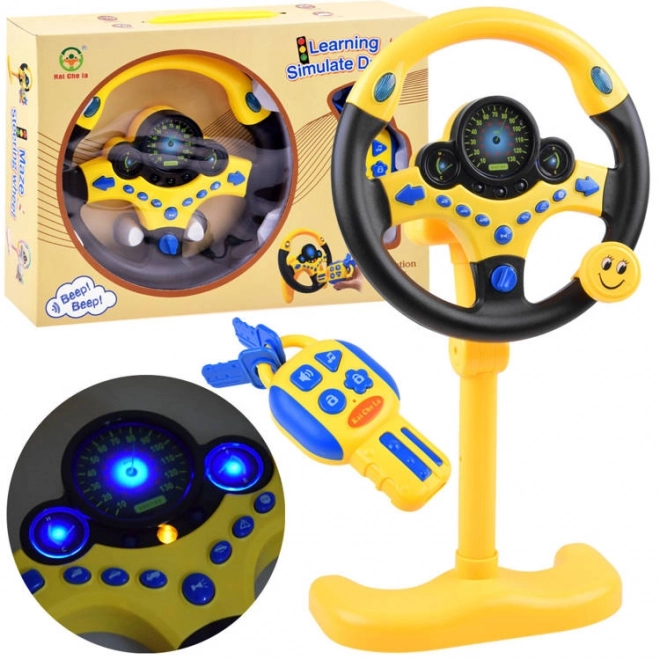 Volant interactif sur support + sons des boutons de télécommande ZA3965