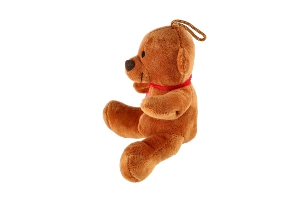 Ourson en peluche avec nœud et cœur 12 cm