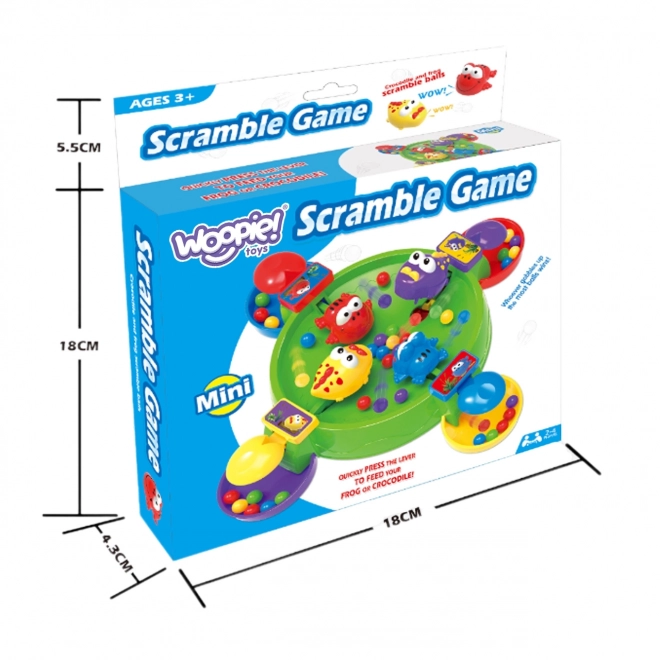 Jeu amusant de grenouilles joyeuses et crocodiles affamés