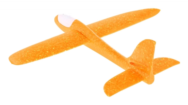 Modèle d'avion en polystyrène + stabilisateur mobile + lumières – Orange