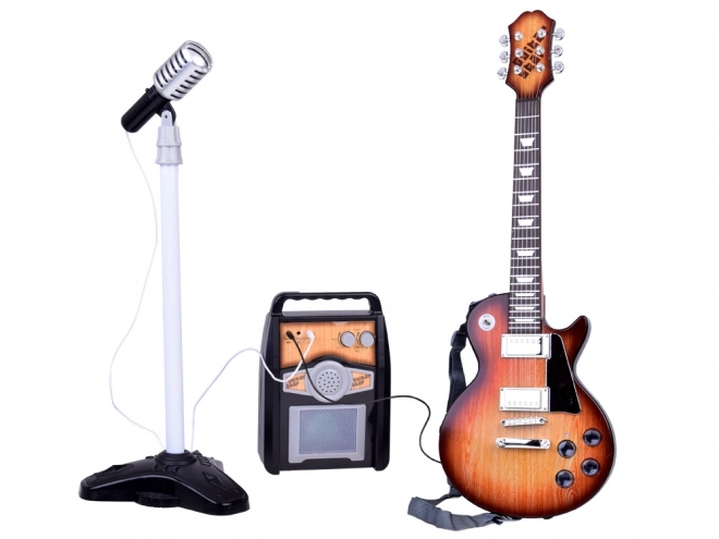 Guitare électrique avec microphone et amplificateur pour enfants karaoké