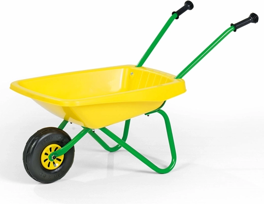 Brouette de jardin pour enfants avec cadre métallique – jaune