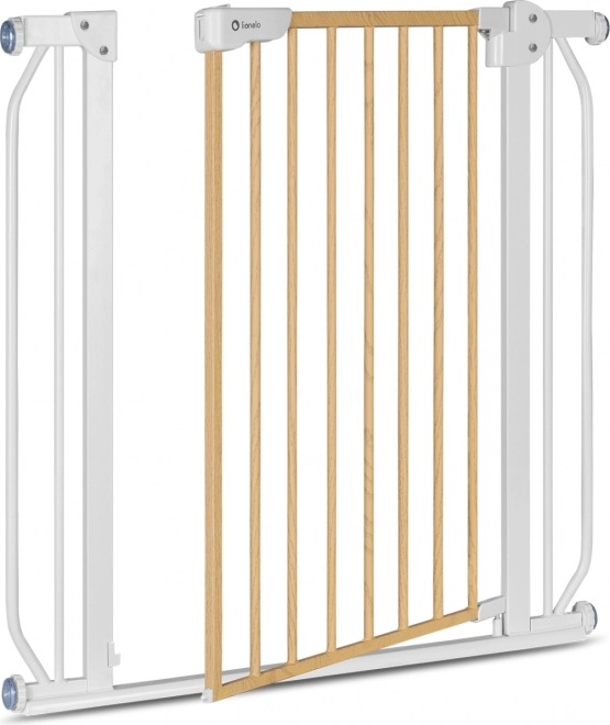 Barrière de sécurité Lionelo Truus Slim – blanc et bois naturel