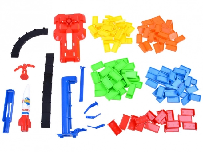 Domino cosmique avec fusée - jouet éducatif