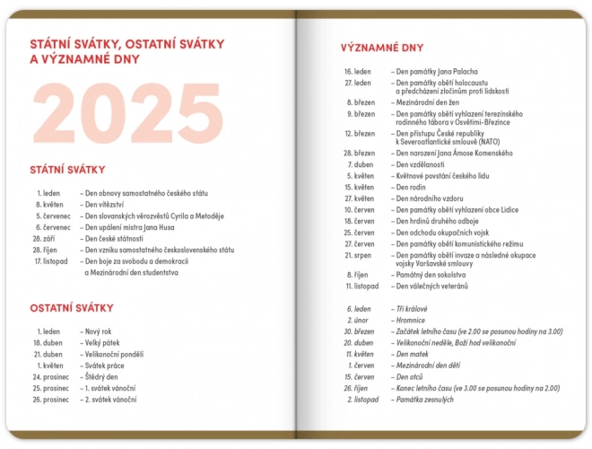 Agenda étudiant Academia noir 2025-2026