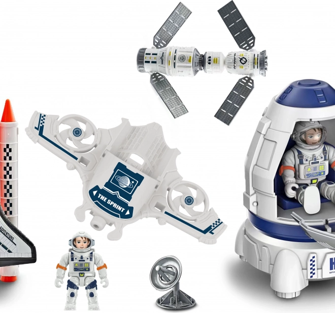 Set spatial avec figurine et navette spatiale