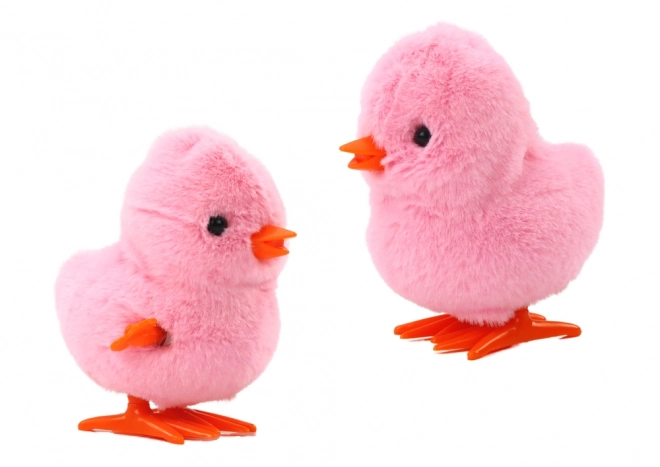 Jouet en peluche à remontoir Sautant Ornement Poulet Rose