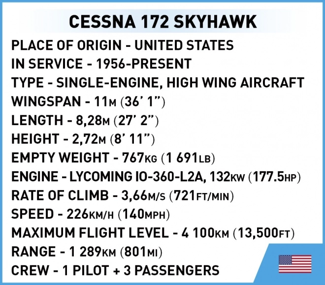 Cessna 172 Skyhawk kit de construction jaune