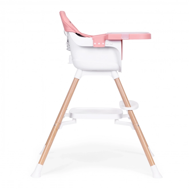 Chaise haute bébé 2en1 rose ECOTOYS