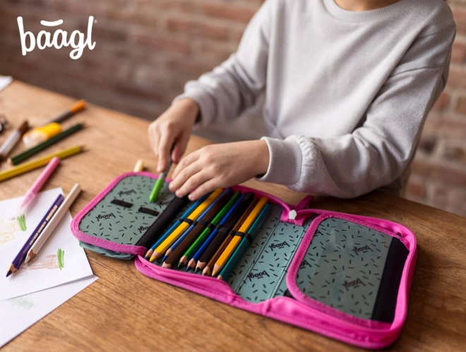 BAAGL Trousse scolaire une seule couche Flamants
