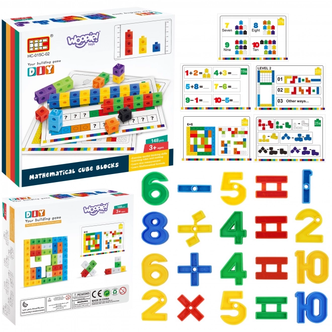 Woopie ensemble de construction mathématique avec blocs et motifs 148 pièces