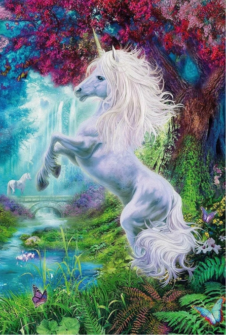 Puzzle Licorne dans le jardin enchanté 60 pièces