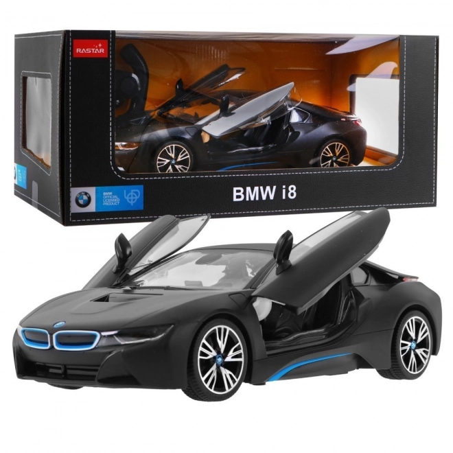 BMW i8 noir RASTAR 1:14 voiture télécommandée + télécommande 2,4 GHz