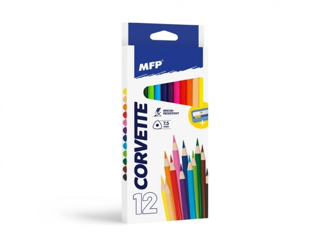 Crayons MFP triangulaires 12 pcs avec taille-crayon